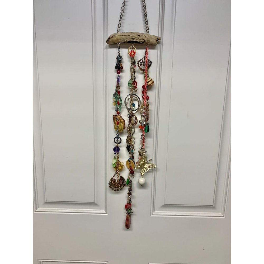 Garden Driftwood Charmers Boho Suncatcher Karma Happy Tree Porch Wall Jewelry
